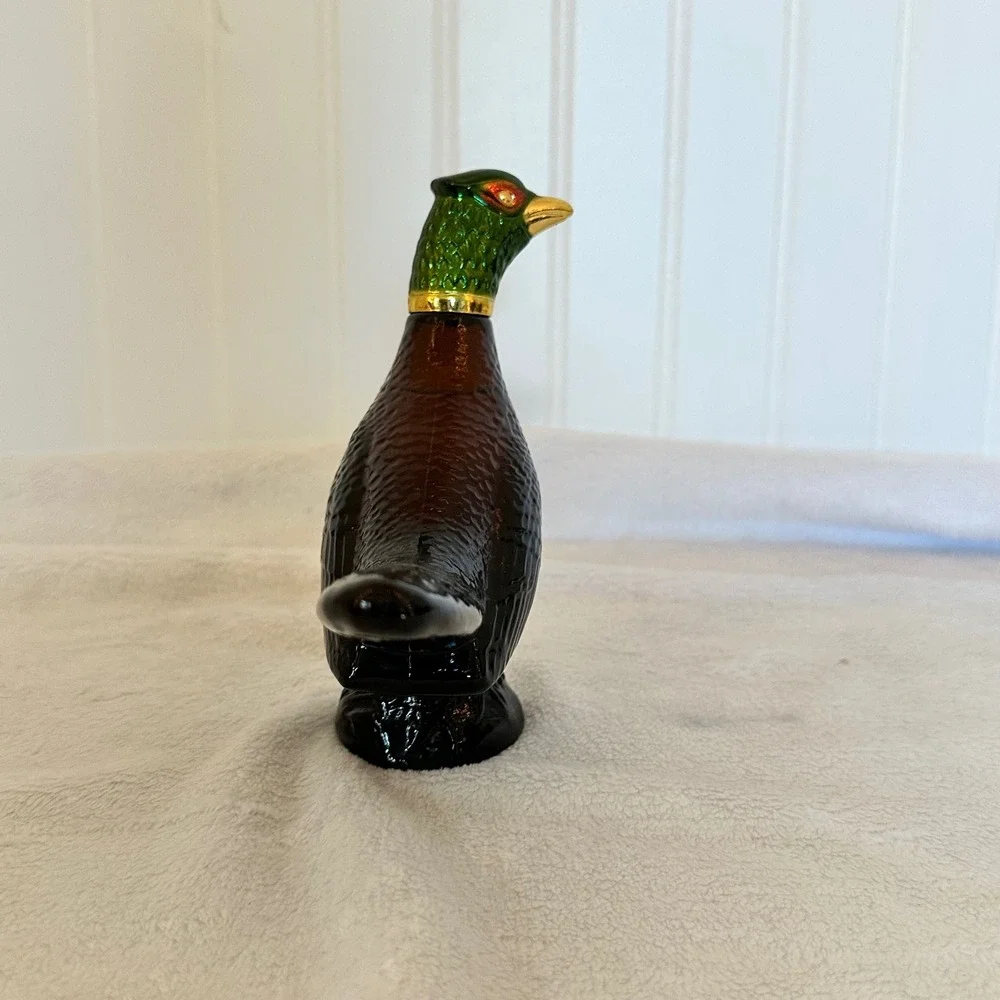 Avon Pheasant Decanter Men 5oz Brown Green Excellent Vintage‎ Glass After Shave